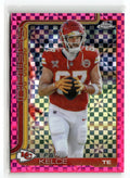 2025 Topps Chrome #150 Travis Kelce Hot Pink X-Fractor
