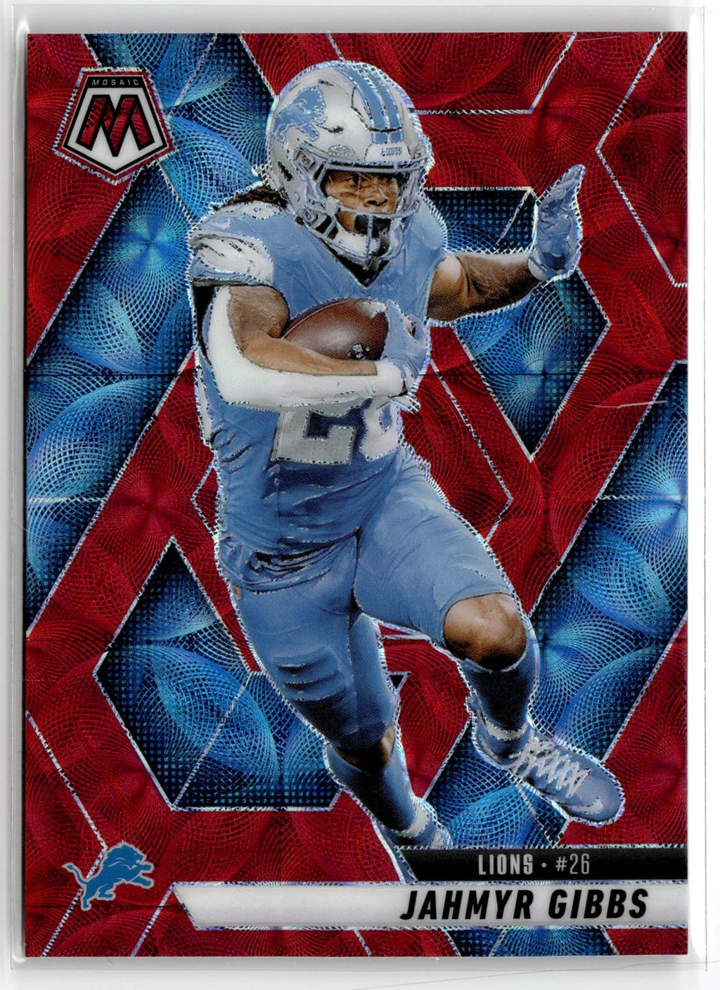 2025 Panini Mosaic #103 Jahmyr Gibbs Blue Scope