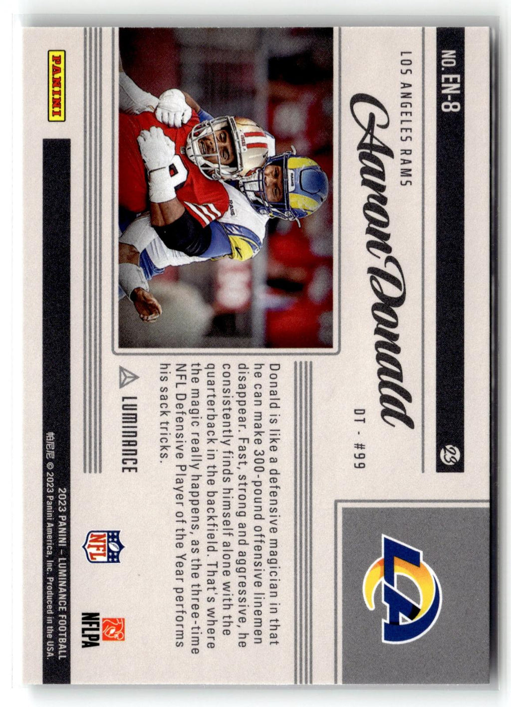 2023 Panini Luminance #EN-8 Aaron Donald Engaged