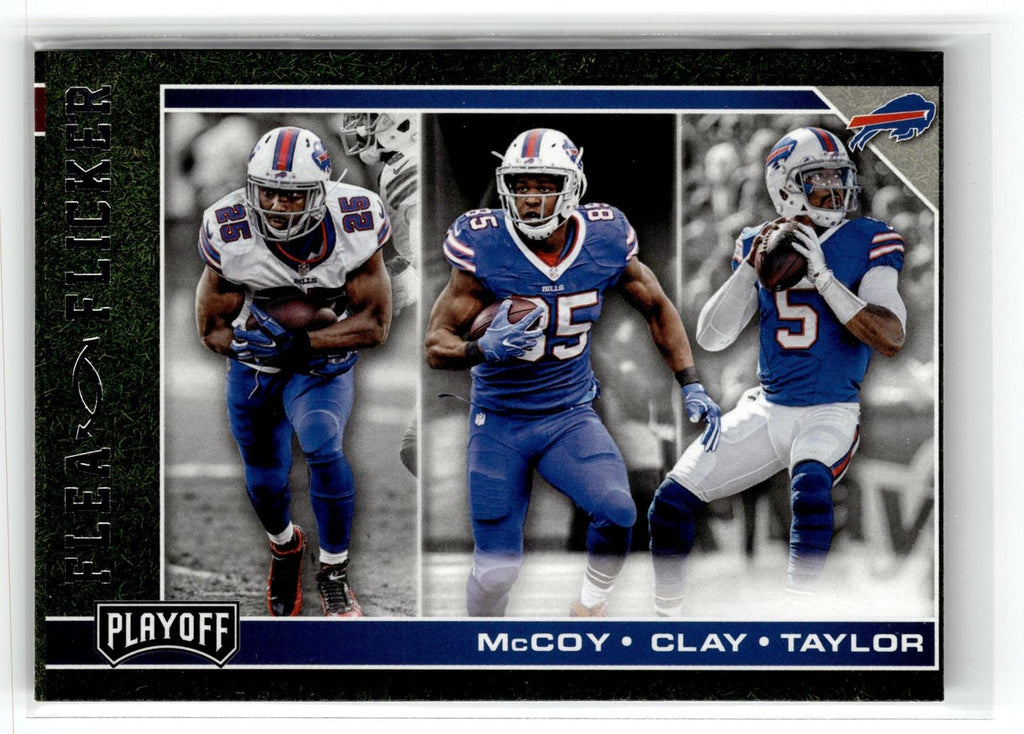 2017 Panini Playoff #12 Charles Clay / LeSean McCoy / Tyrod Taylor Flea Flicker
