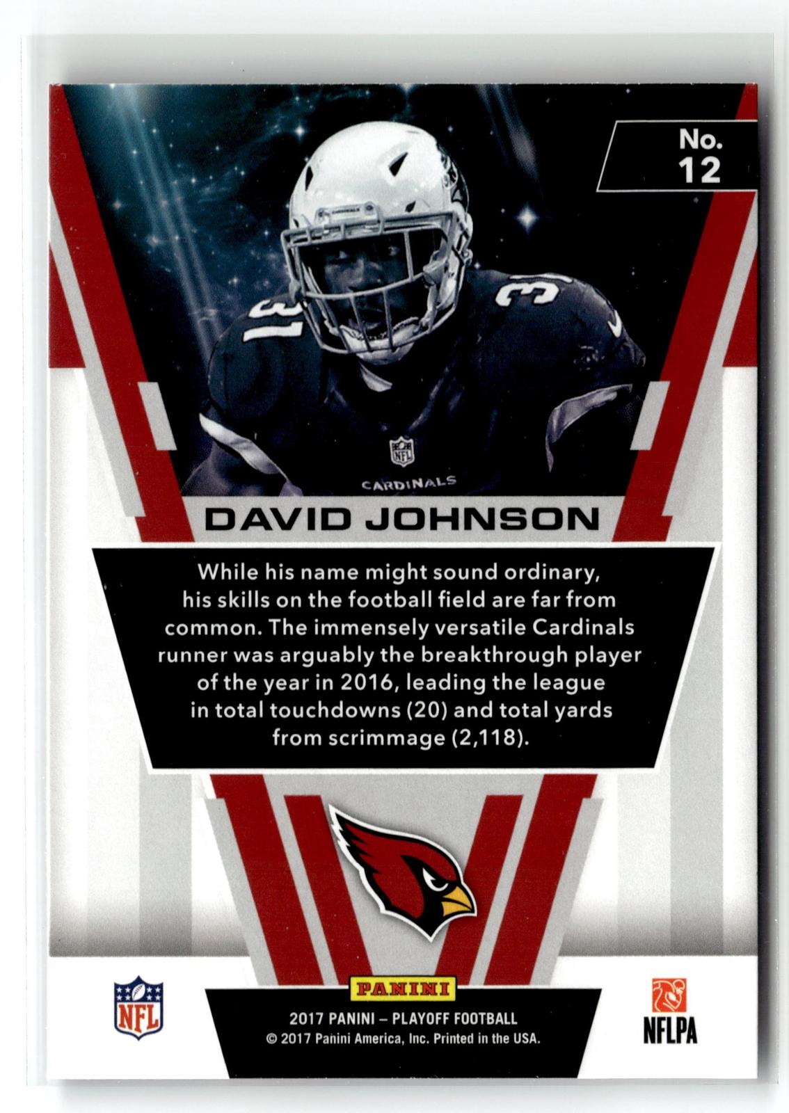 2017 Panini Playoff #12 David Johnson Star Gazing