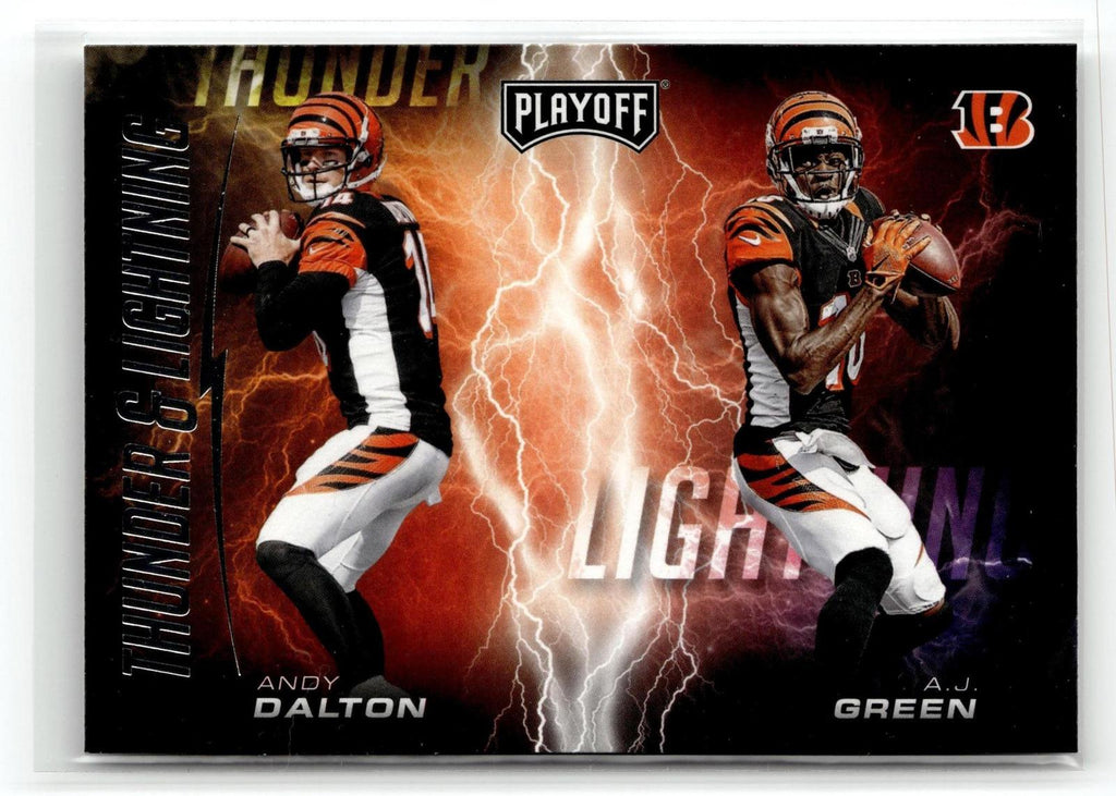 2017 Panini Playoff #9 Andy Dalton / A.J. Green Thunder and Lightning