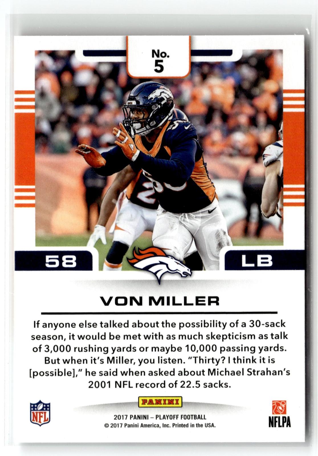 2017 Panini Playoff #5 Von Miller Gridiron Force