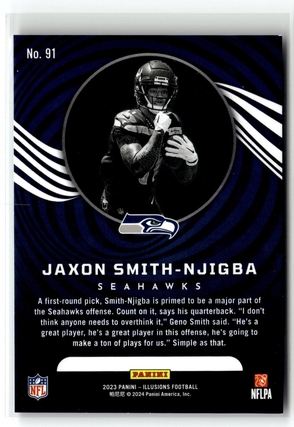 2023 Panini Illusions #91 Jaxon Smith-Njigba Dots Trophy Collection