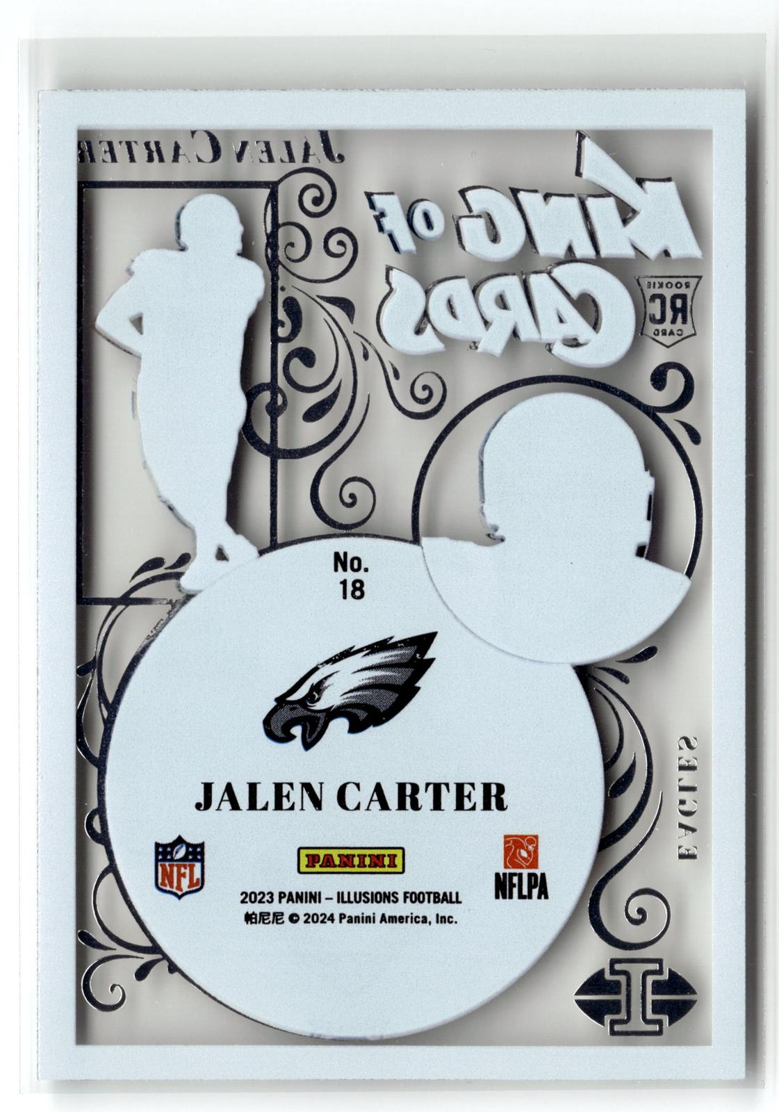 2023 Panini Illusions #18 Jalen Carter King of Cards