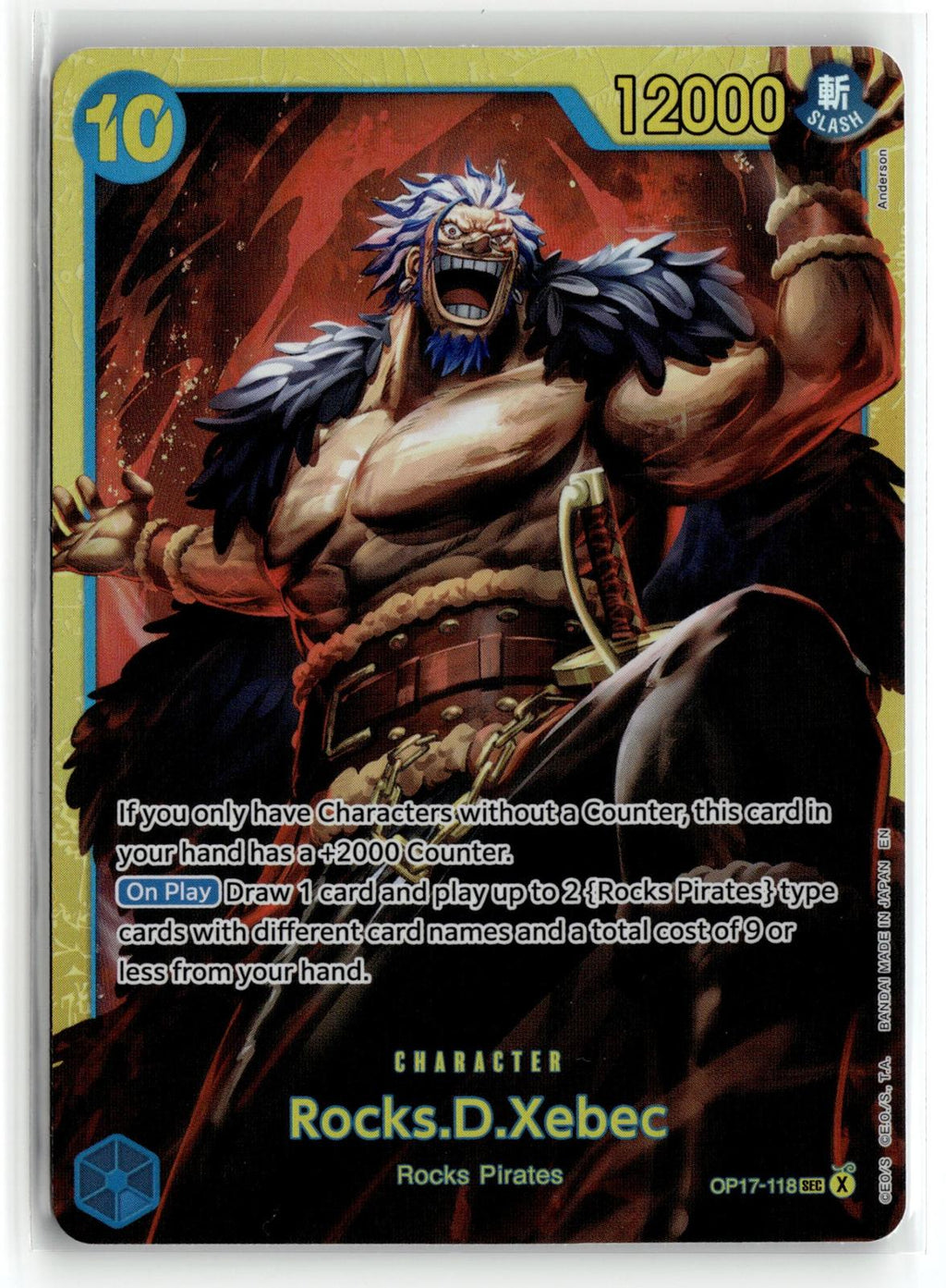 One_piece tcg The World's Strongest Warriors #OP17-118 Rocks.D.Xebec (118)