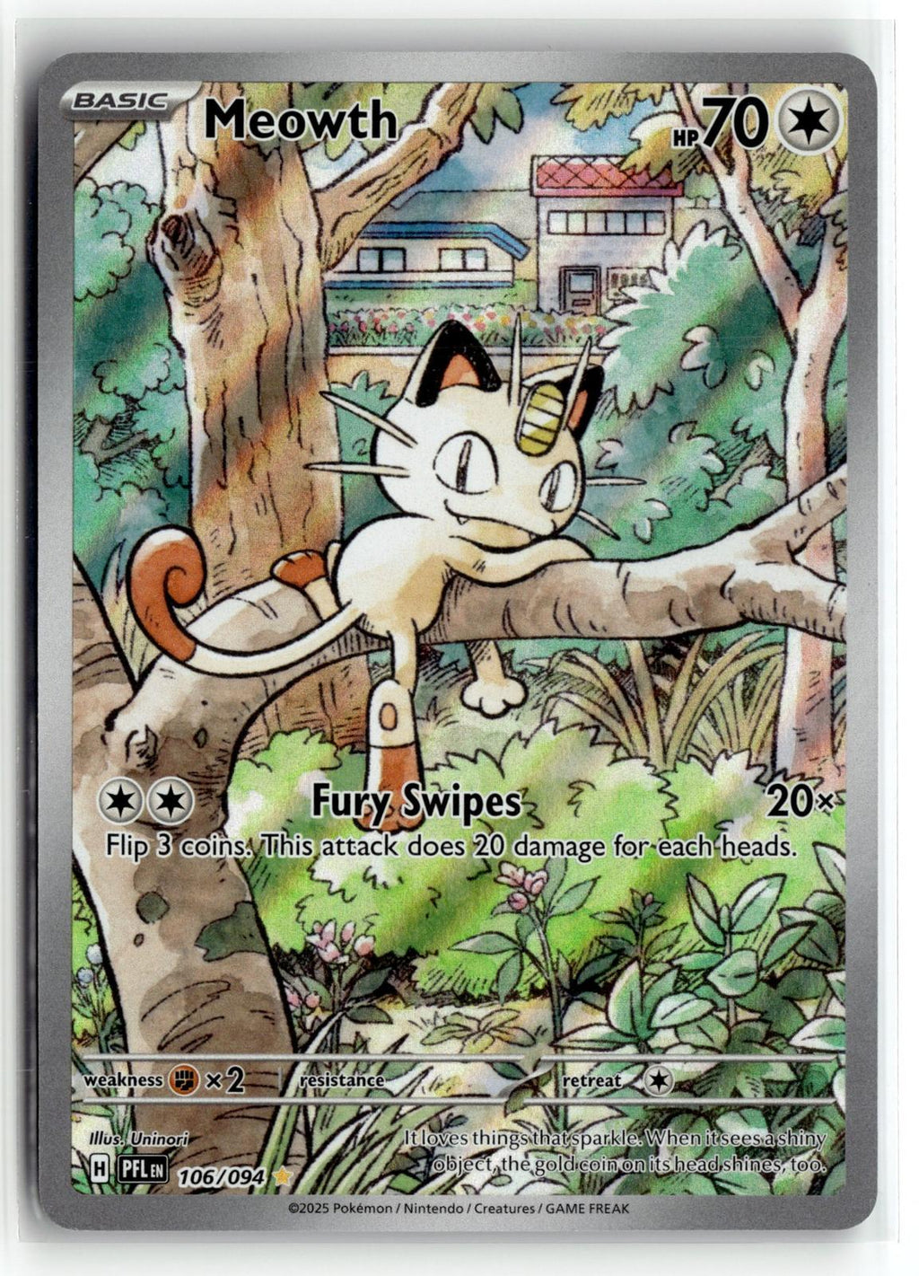 Pokemon tcg ME02: Phantasmal Flames #106/094 Meowth