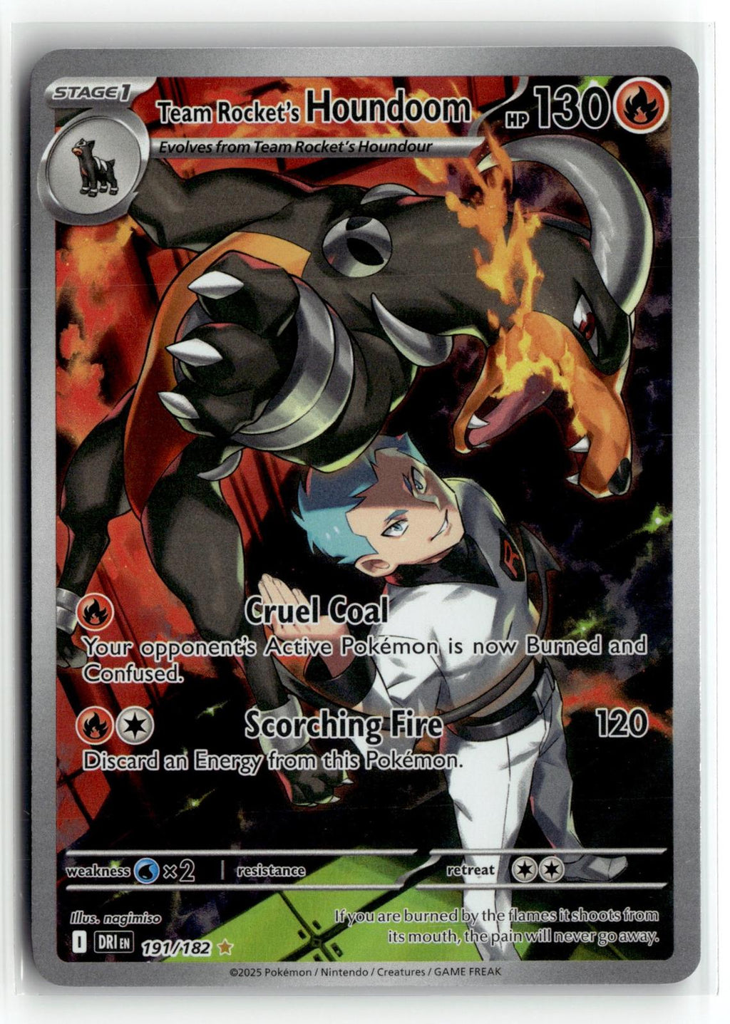 Pokemon tcg SV10: Destined Rivals #191/182 Team Rocket's Houndoom