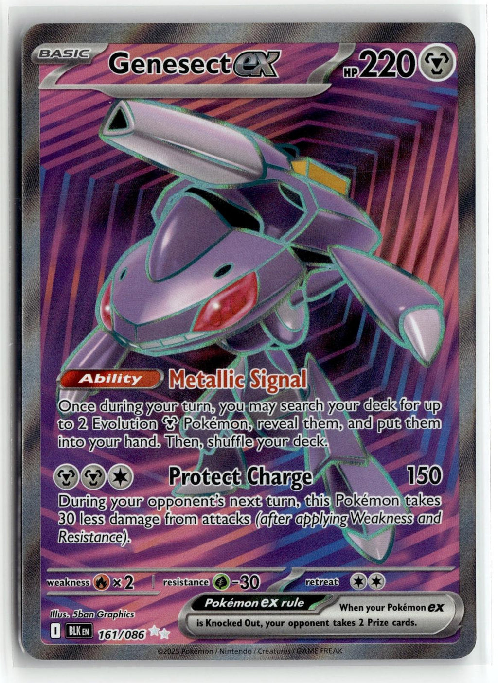 Pokemon tcg SV: Black Bolt #161/086 Genesect ex