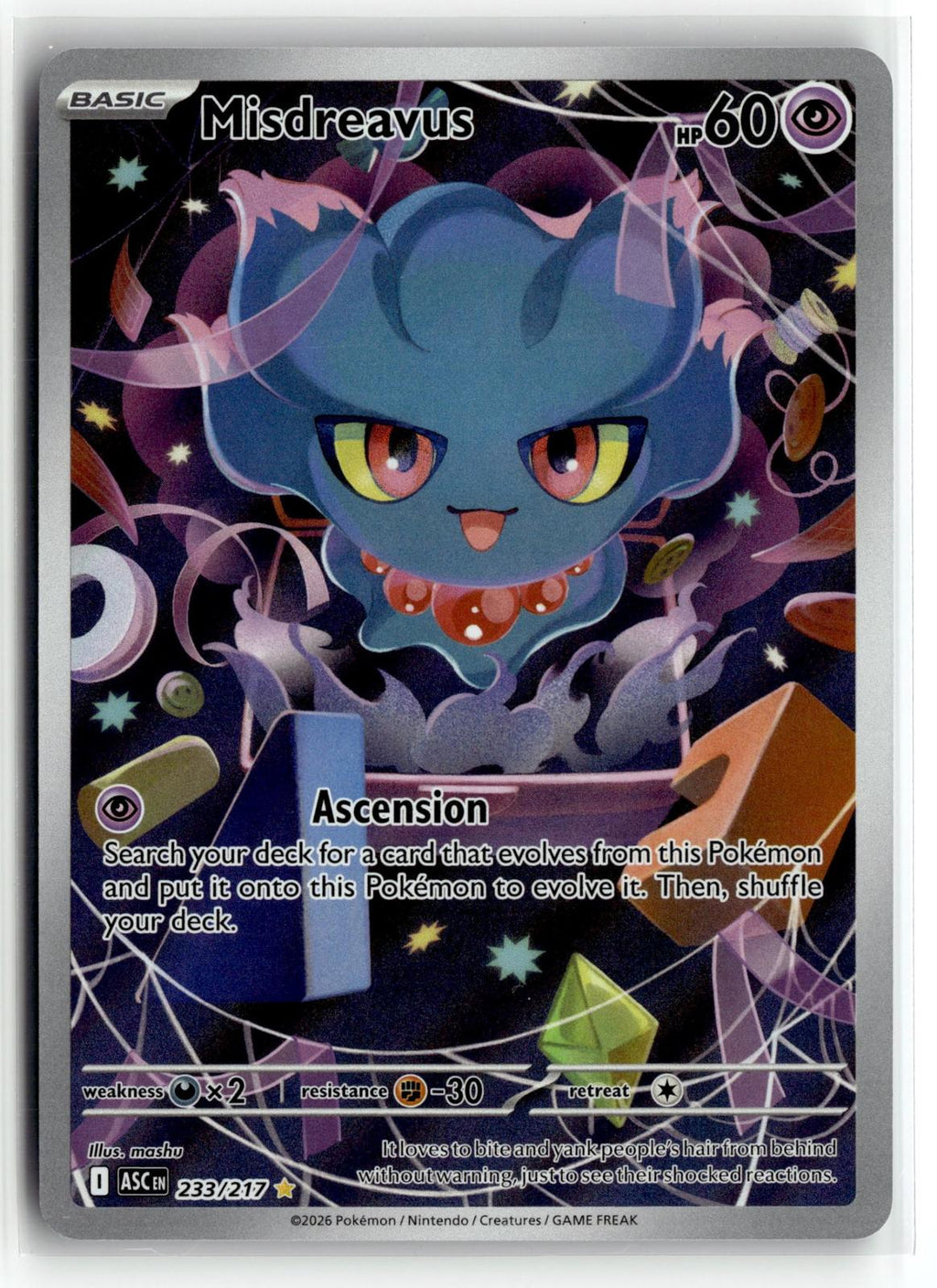 Pokemon tcg ME: Ascended Heroes #233/217 Misdreavus