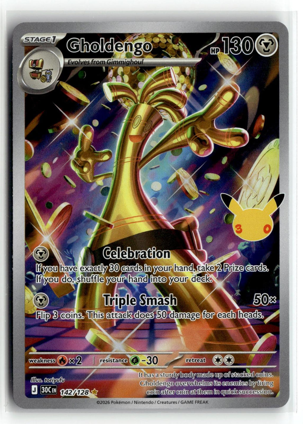 Pokemon tcg ME: 30th Celebration #142/128 Gholdengo