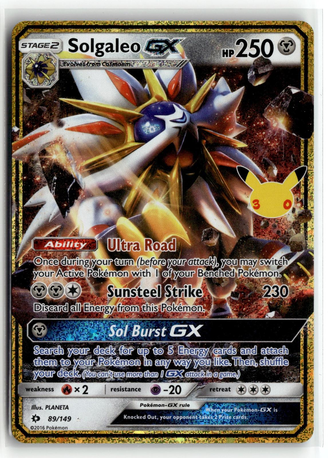 Pokemon tcg ME: 30th Celebration Classic Collection #89/149 Solgaleo GX