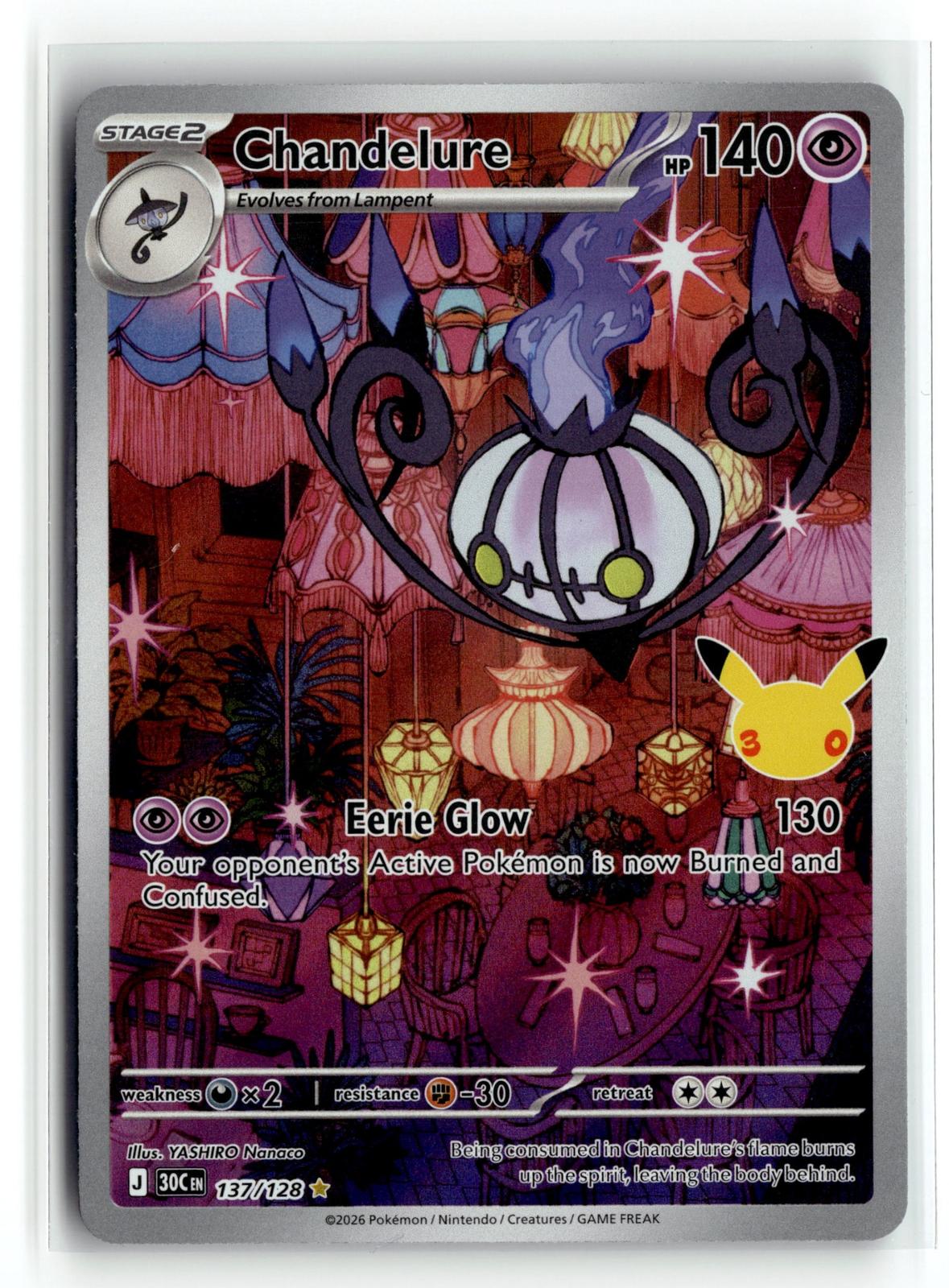 Pokemon tcg ME: 30th Celebration #137/128 Chandelure