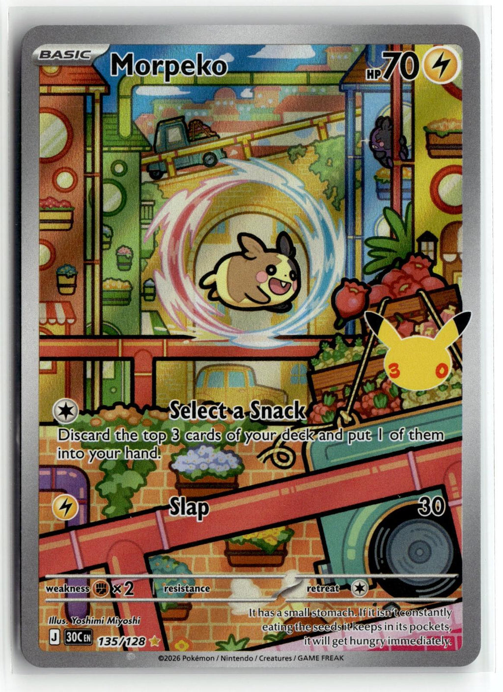 Pokemon tcg ME: 30th Celebration #135/128 Morpeko