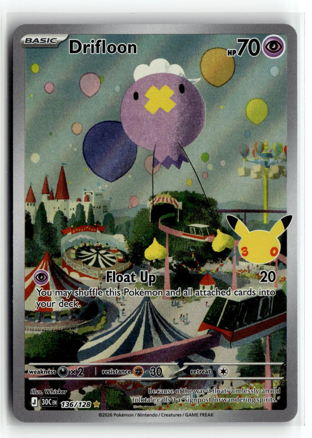 Pokemon tcg ME: 30th Celebration #136/128 Drifloon