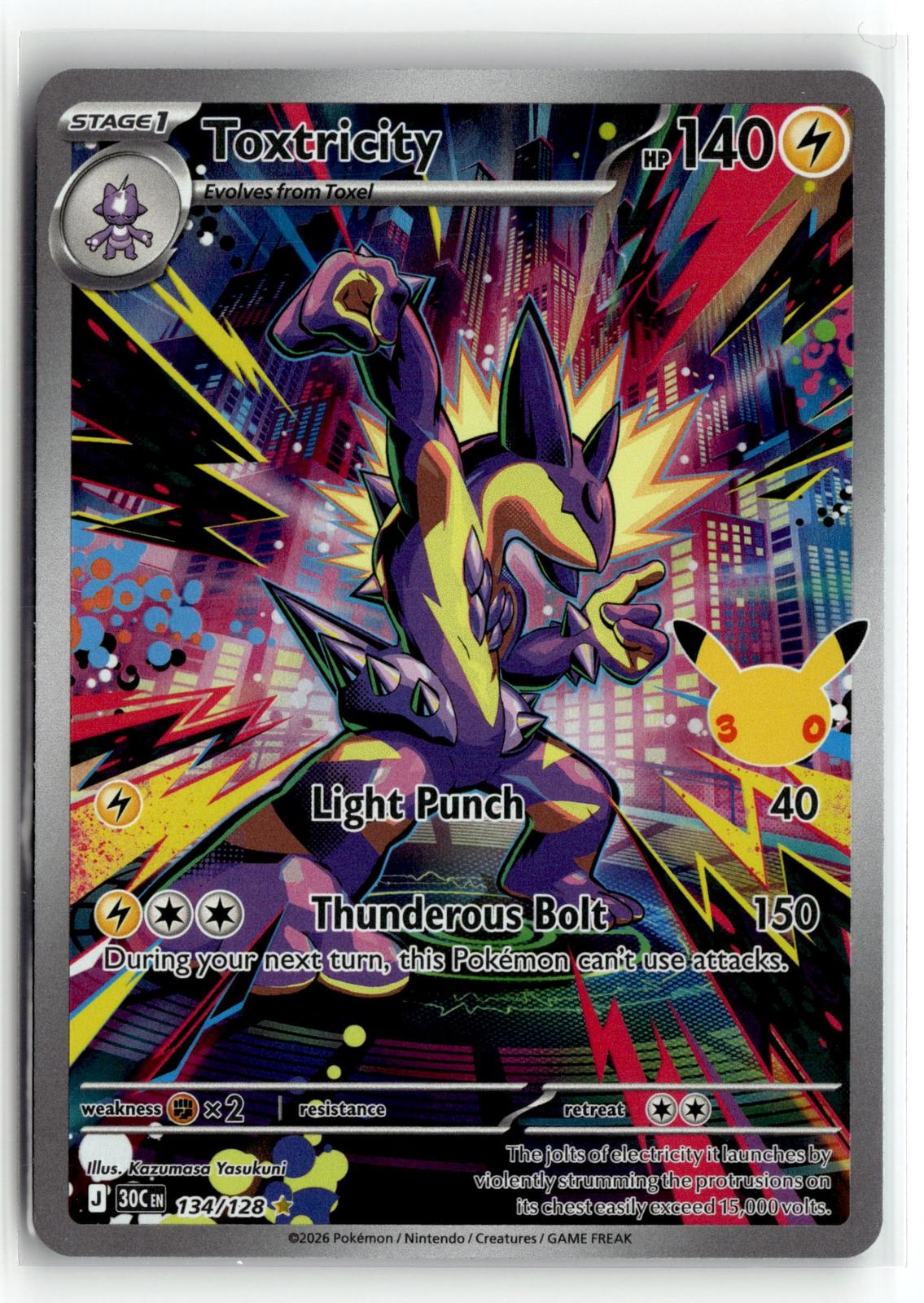 Pokemon tcg ME: 30th Celebration #134/128 Toxtricity