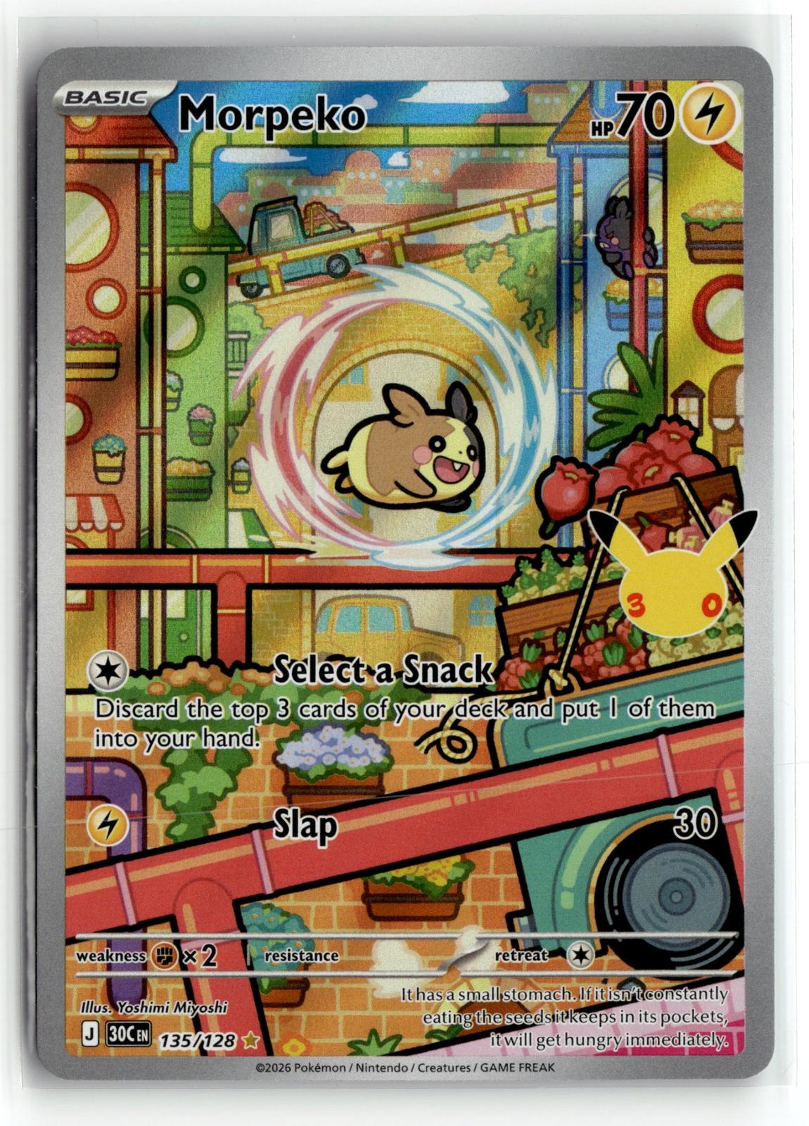 Pokemon tcg ME: 30th Celebration #135/128 Morpeko