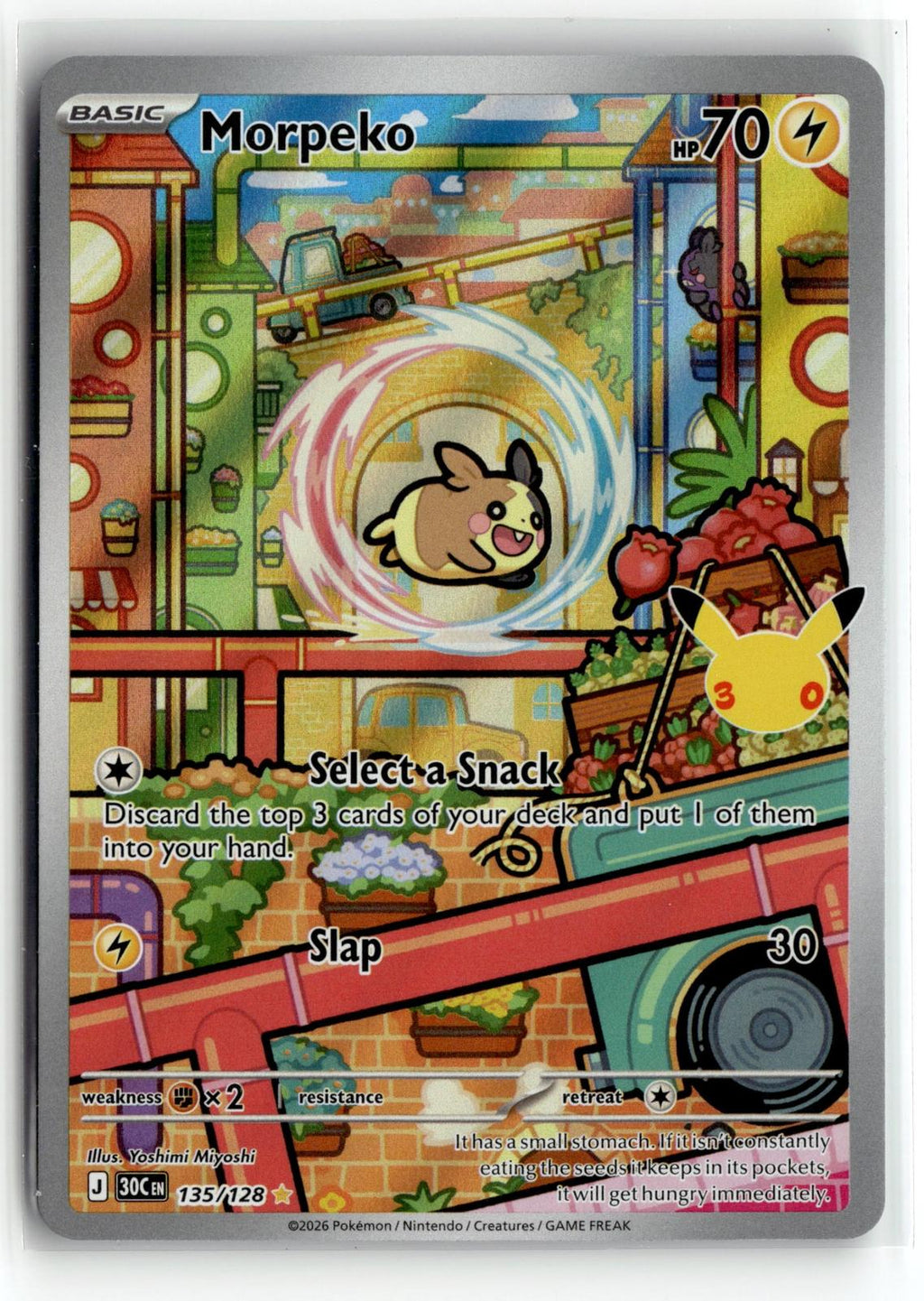 Pokemon tcg ME: 30th Celebration #135/128 Morpeko