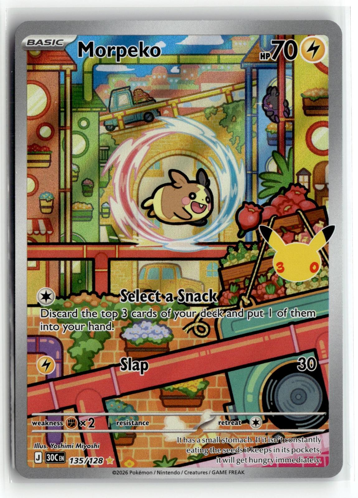 Pokemon tcg ME: 30th Celebration #135/128 Morpeko