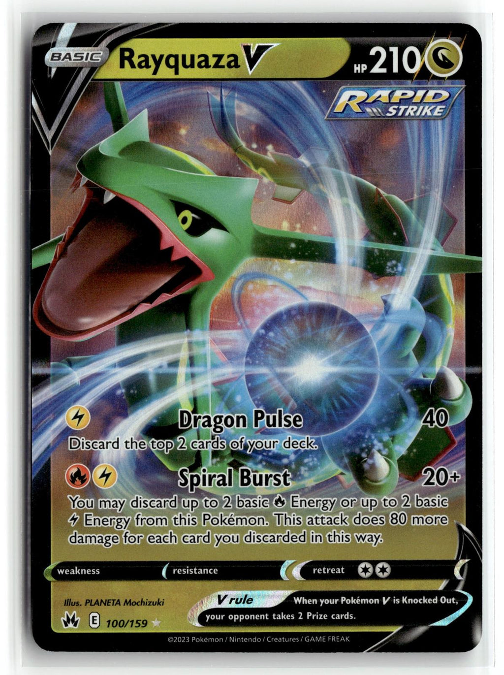 Pokemon tcg SWSH: Crown Zenith #100/159 Rayquaza V