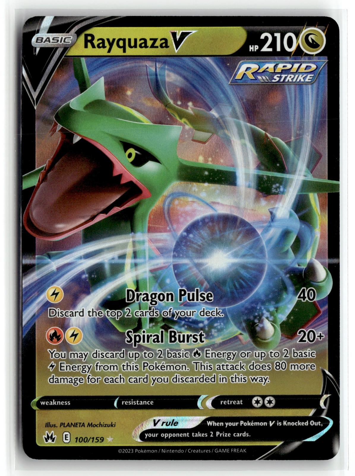 Pokemon tcg SWSH: Crown Zenith #100/159 Rayquaza V