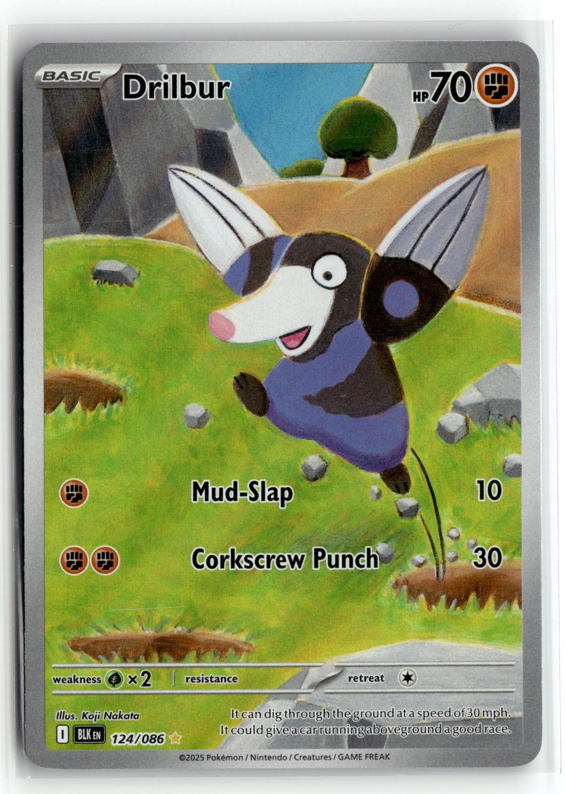 Pokemon tcg SV: Black Bolt #124/086 Drilbur