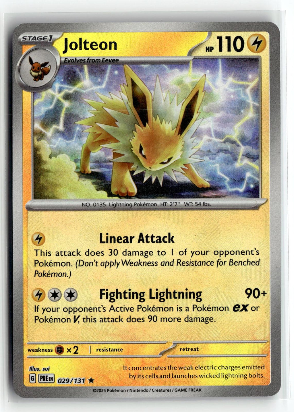 Pokemon tcg SV: Prismatic Evolutions #029/131 Jolteon (Poke Ball Pattern)