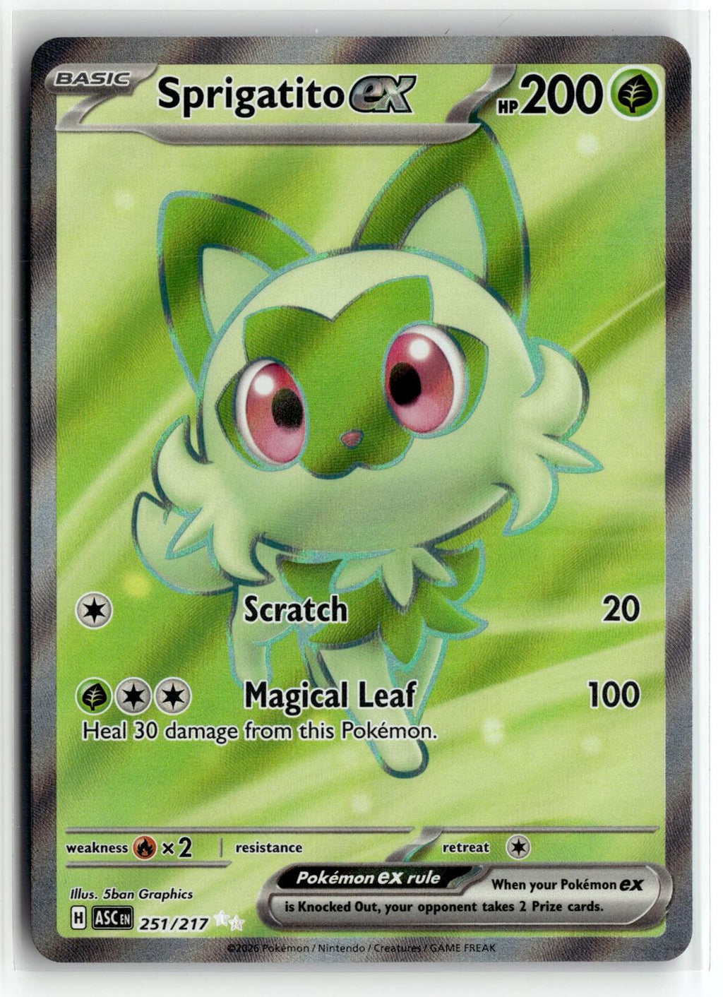 Pokemon tcg ME: Ascended Heroes #251/217 Sprigatito ex