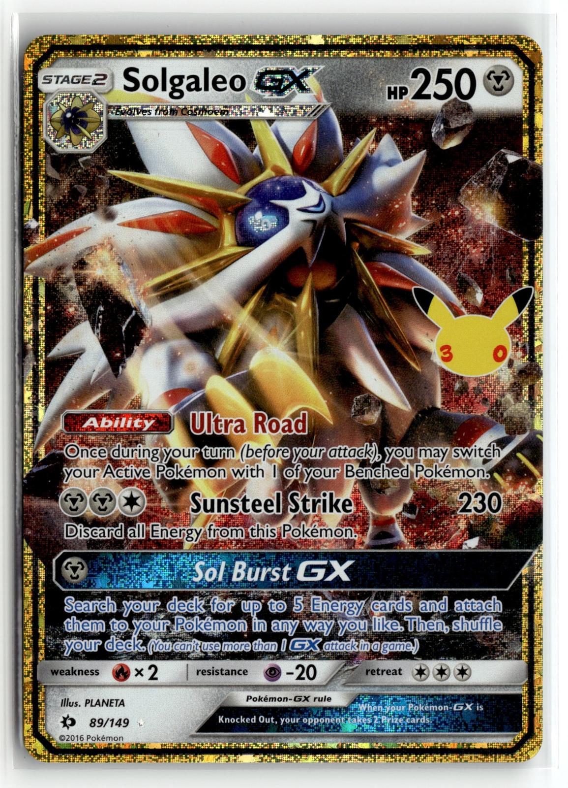 Pokemon tcg ME: 30th Celebration Classic Collection #89/149 Solgaleo GX