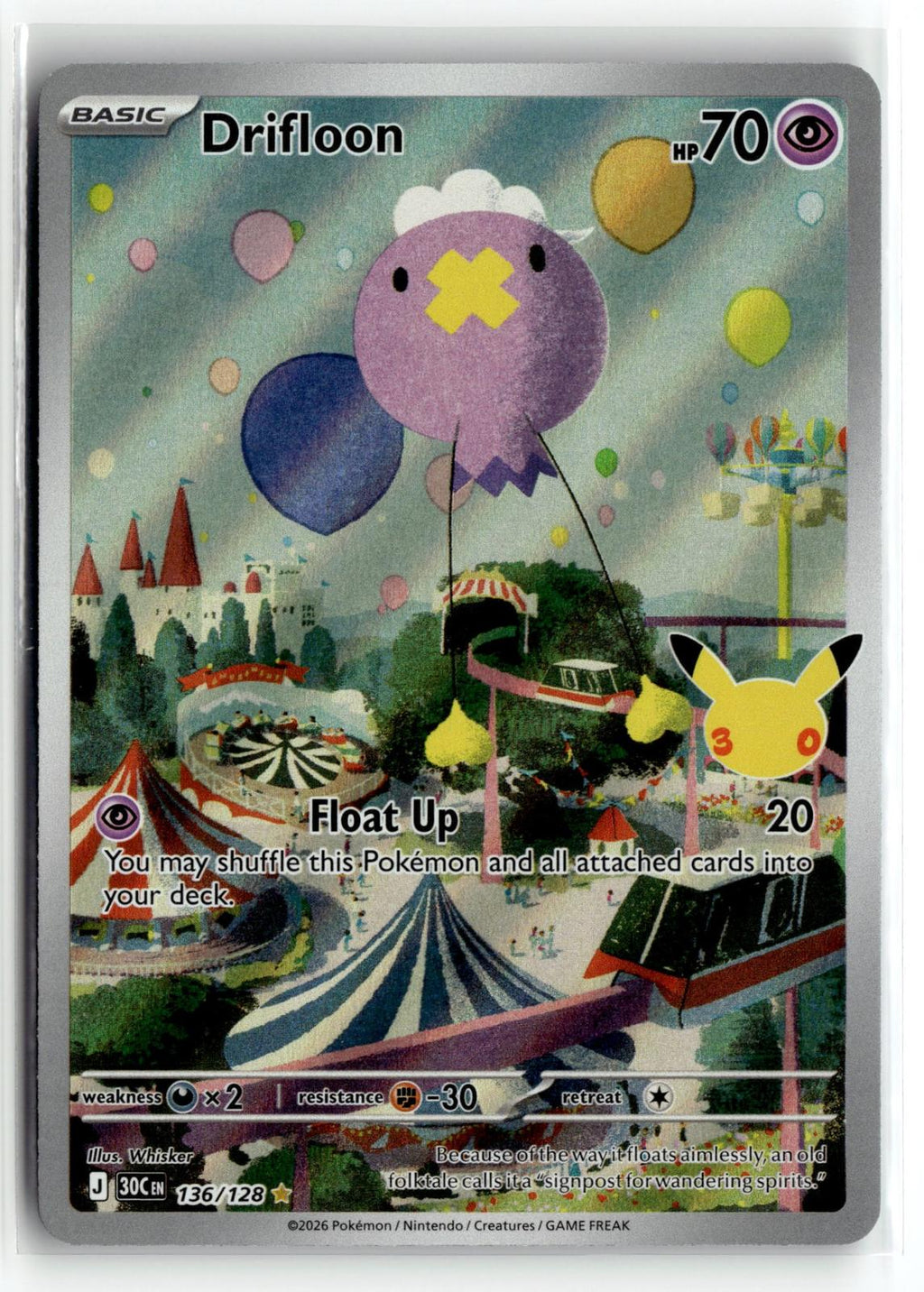 Pokemon tcg ME: 30th Celebration #136/128 Drifloon