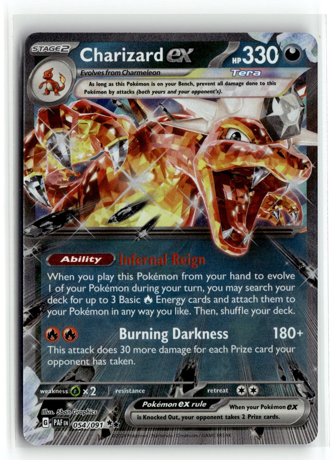Pokemon tcg SV: Paldean Fates #054/091 Charizard ex