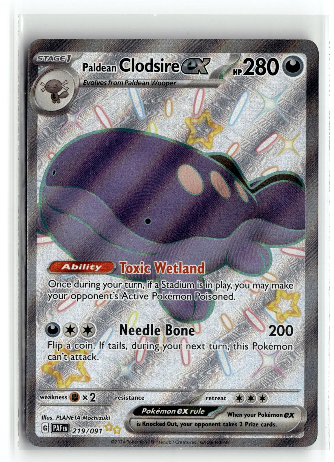 Pokemon tcg SV: Paldean Fates #219/091 Paldean Clodsire ex