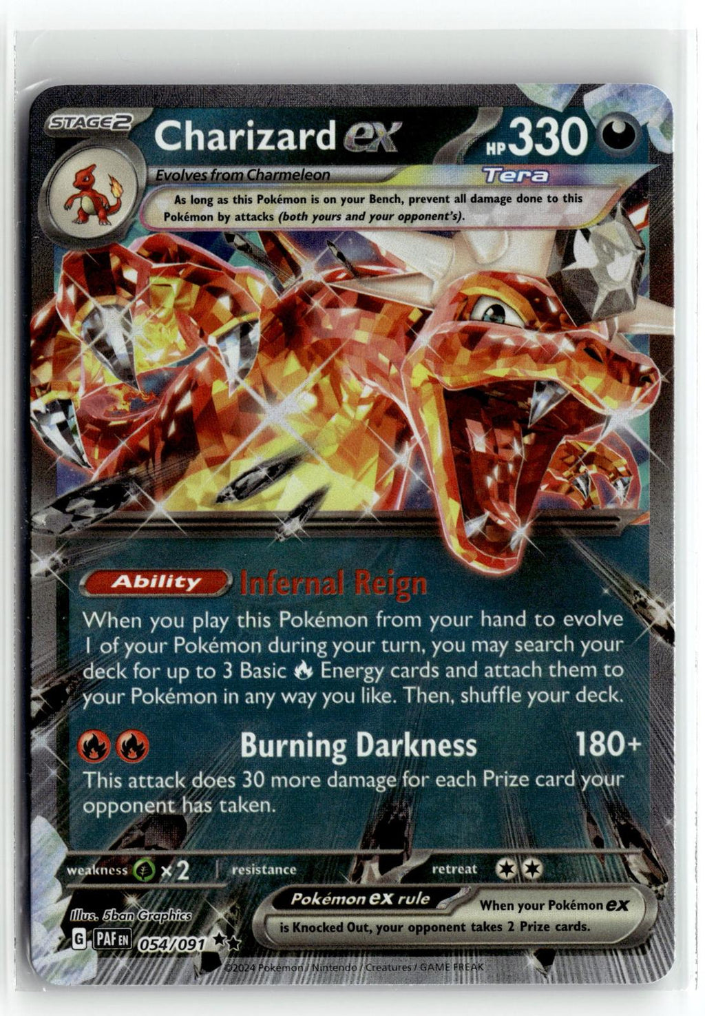 Pokemon tcg SV: Paldean Fates #054/091 Charizard ex