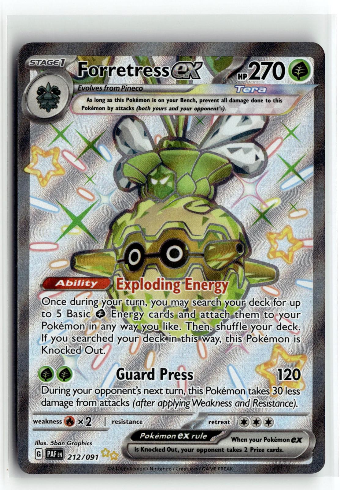 Pokemon tcg SV: Paldean Fates #212/091 Forretress ex