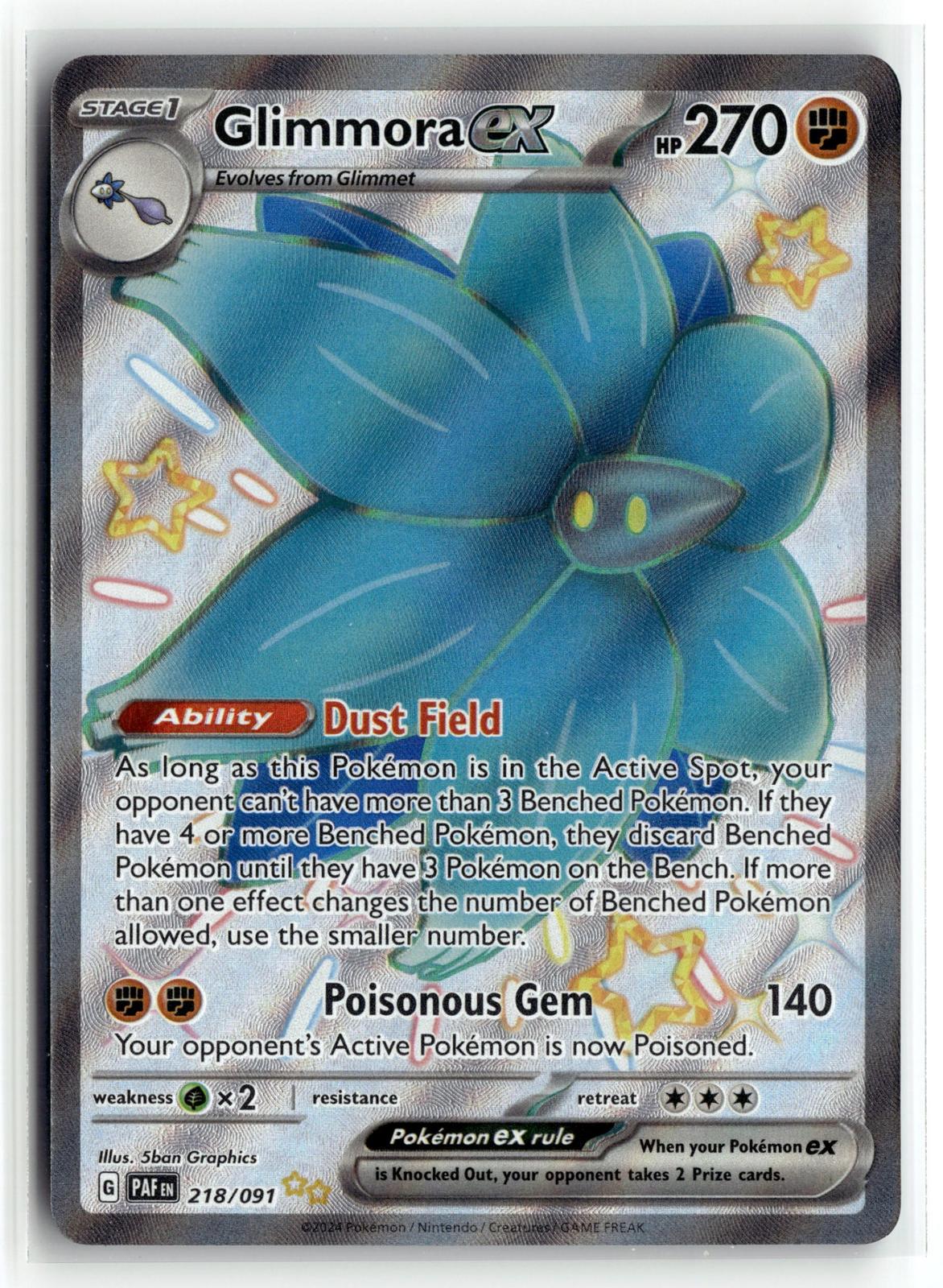 Pokemon tcg SV: Paldean Fates #218/091 Glimmora ex