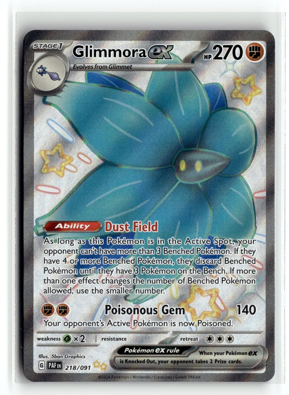 Pokemon tcg SV: Paldean Fates #218/091 Glimmora ex