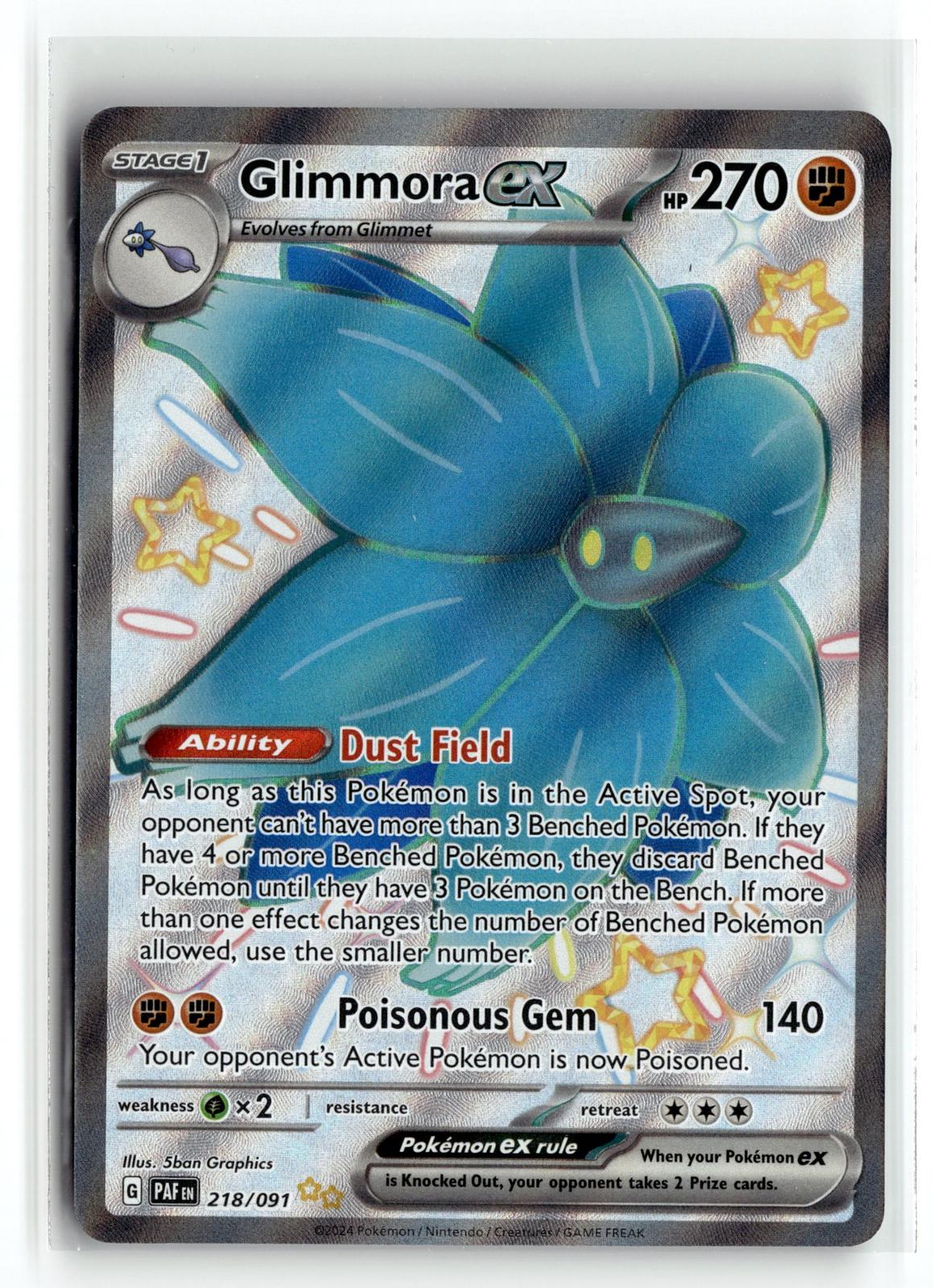 Pokemon tcg SV: Paldean Fates #218/091 Glimmora ex