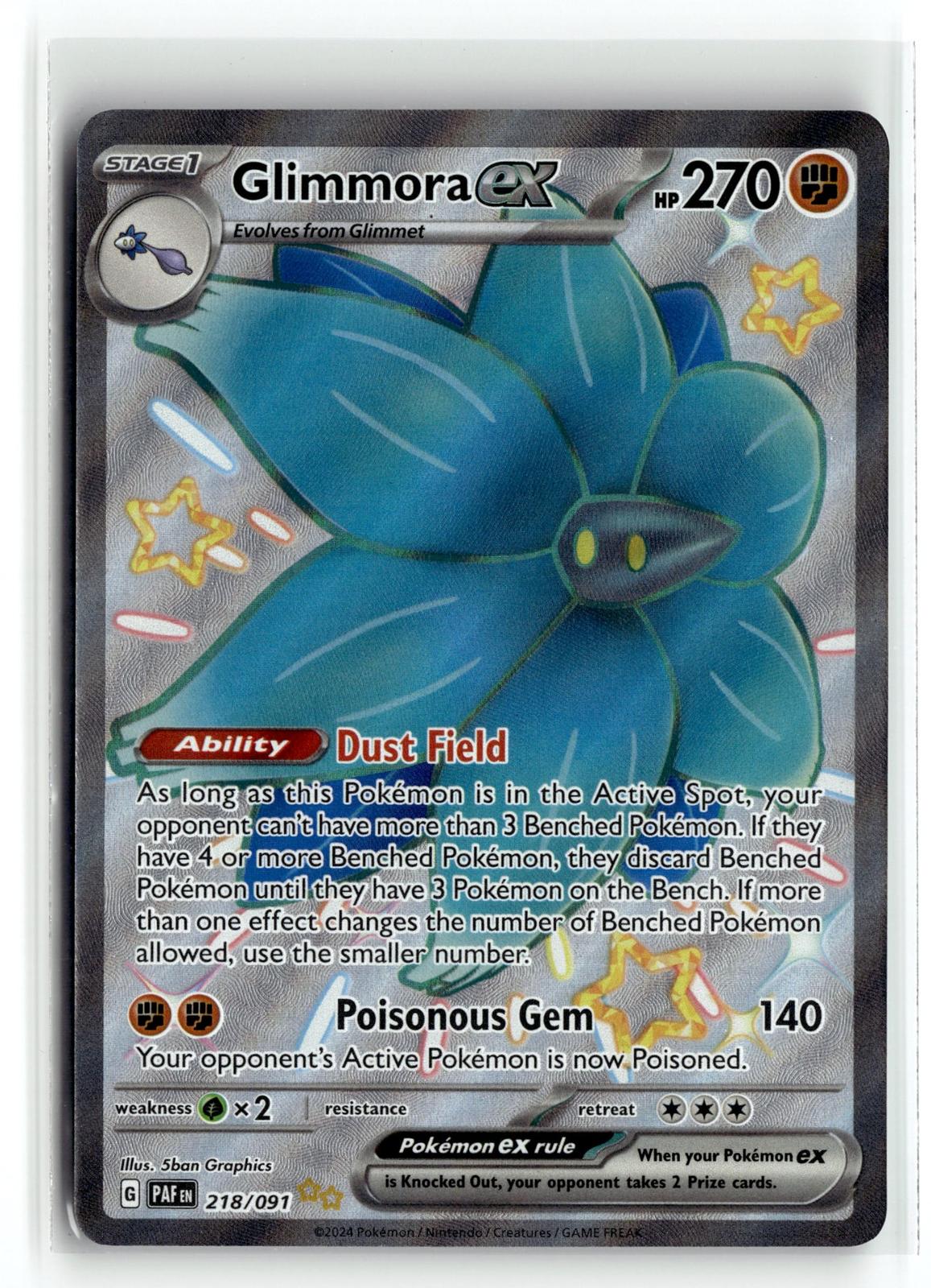 Pokemon tcg SV: Paldean Fates #218/091 Glimmora ex