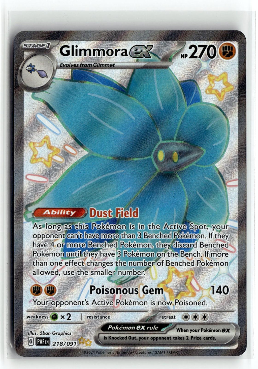 Pokemon tcg SV: Paldean Fates #218/091 Glimmora ex