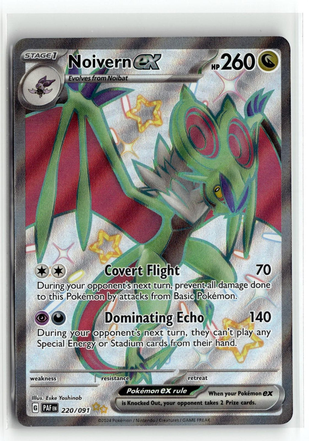 Pokemon tcg SV: Paldean Fates #220/091 Noivern ex