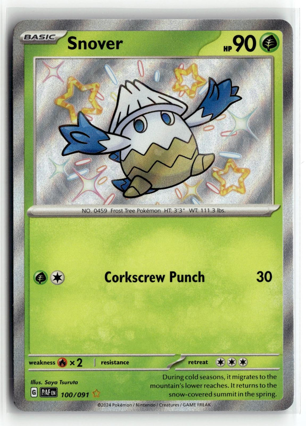 Pokemon tcg SV: Paldean Fates #100/091 Snover