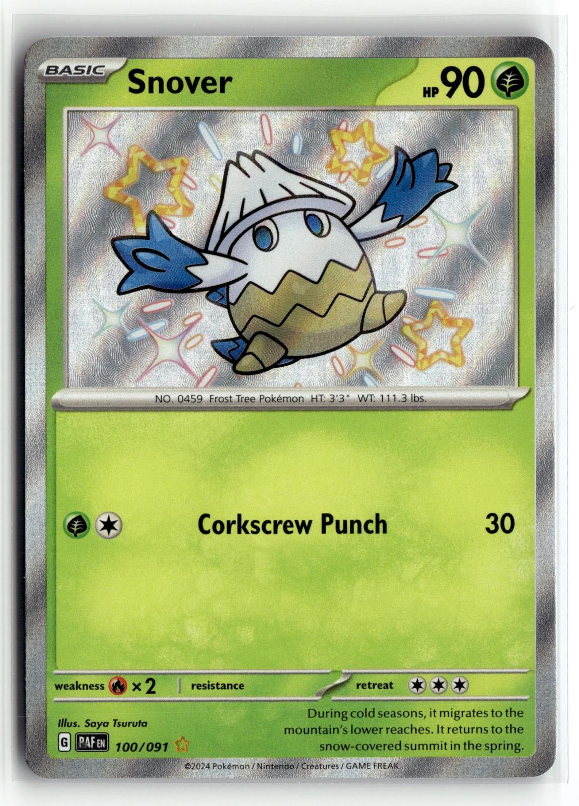 Pokemon tcg SV: Paldean Fates #100/091 Snover