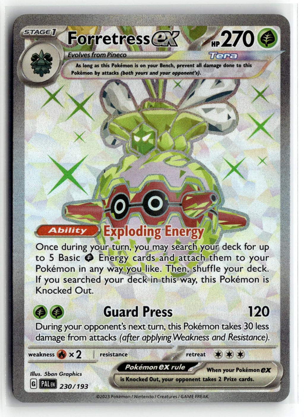 Pokemon tcg SV02: Paldea Evolved #230/193 Forretress ex
