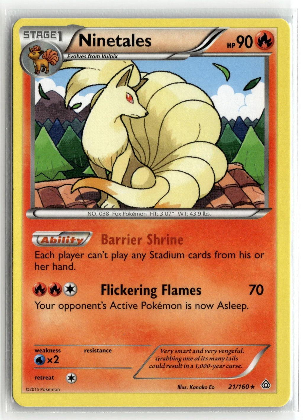 Pokemon nonsport XY - Primal Clash #21/160 Ninetales
