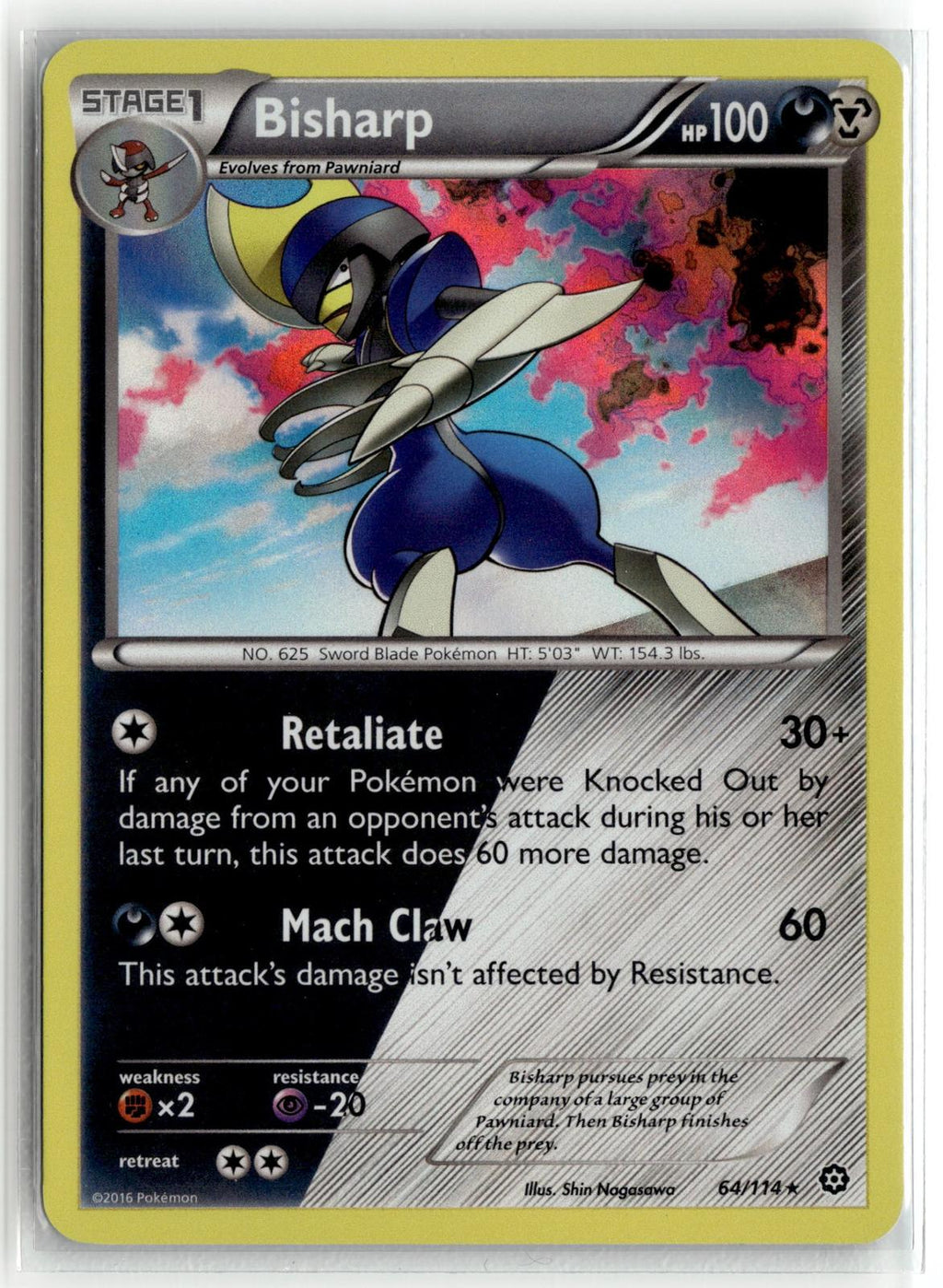 Pokemon nonsport XY - Steam Siege #64/114 Bisharp
