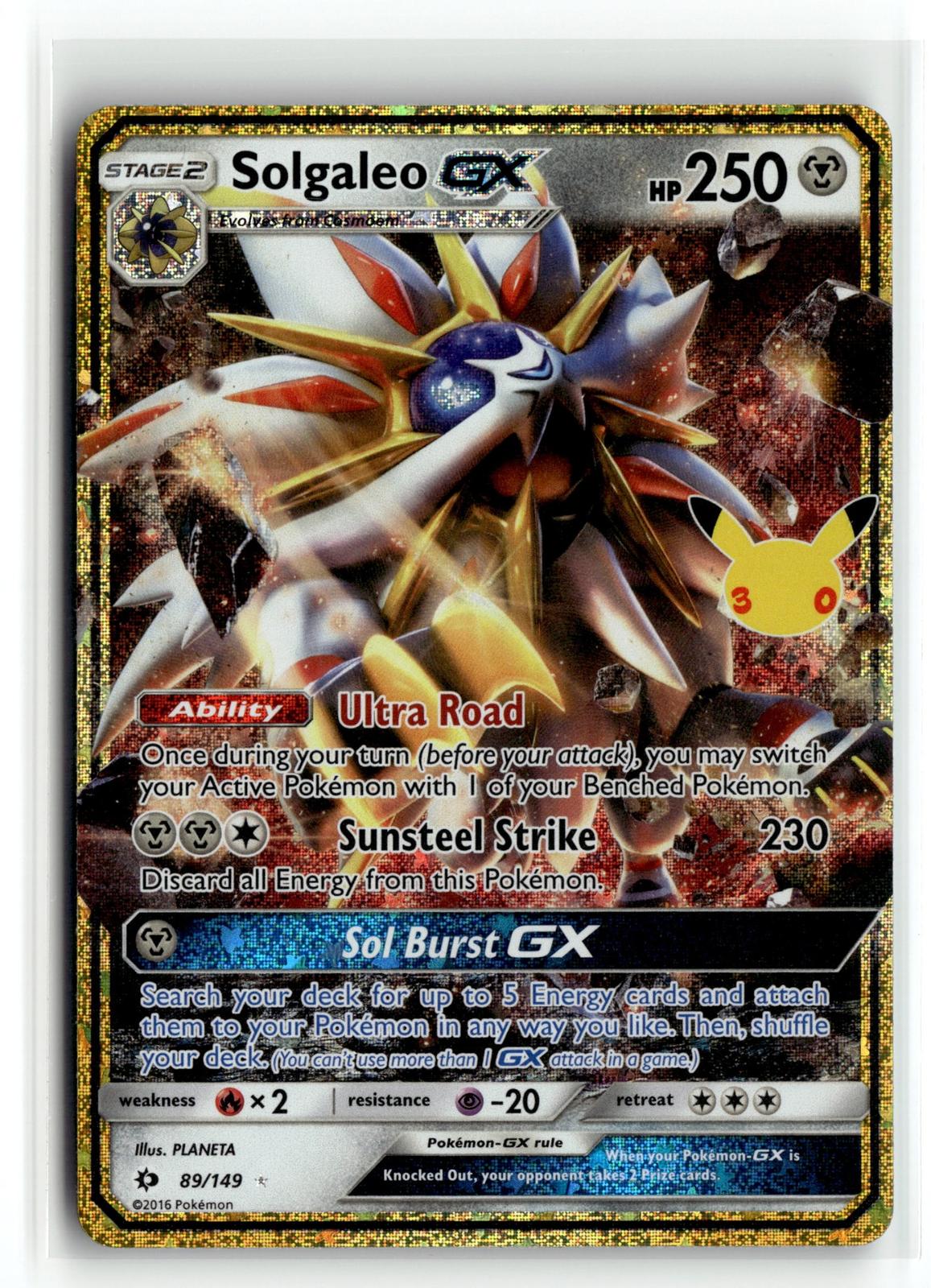 Pokemon tcg ME: 30th Celebration Classic Collection #89/149 Solgaleo GX