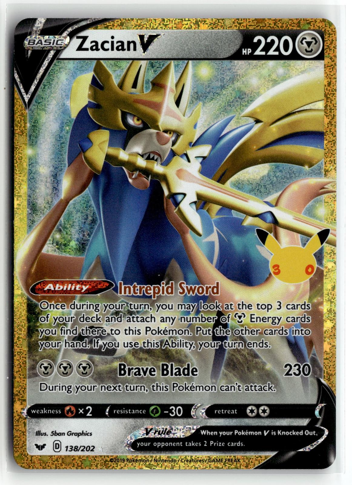 Pokemon tcg ME: 30th Celebration Classic Collection #138/202 Zacian V