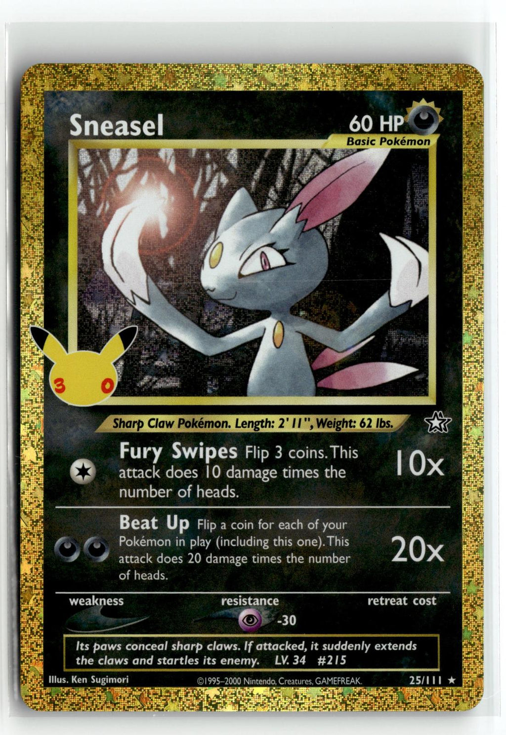 Pokemon tcg ME: 30th Celebration Classic Collection #25/111 Sneasel