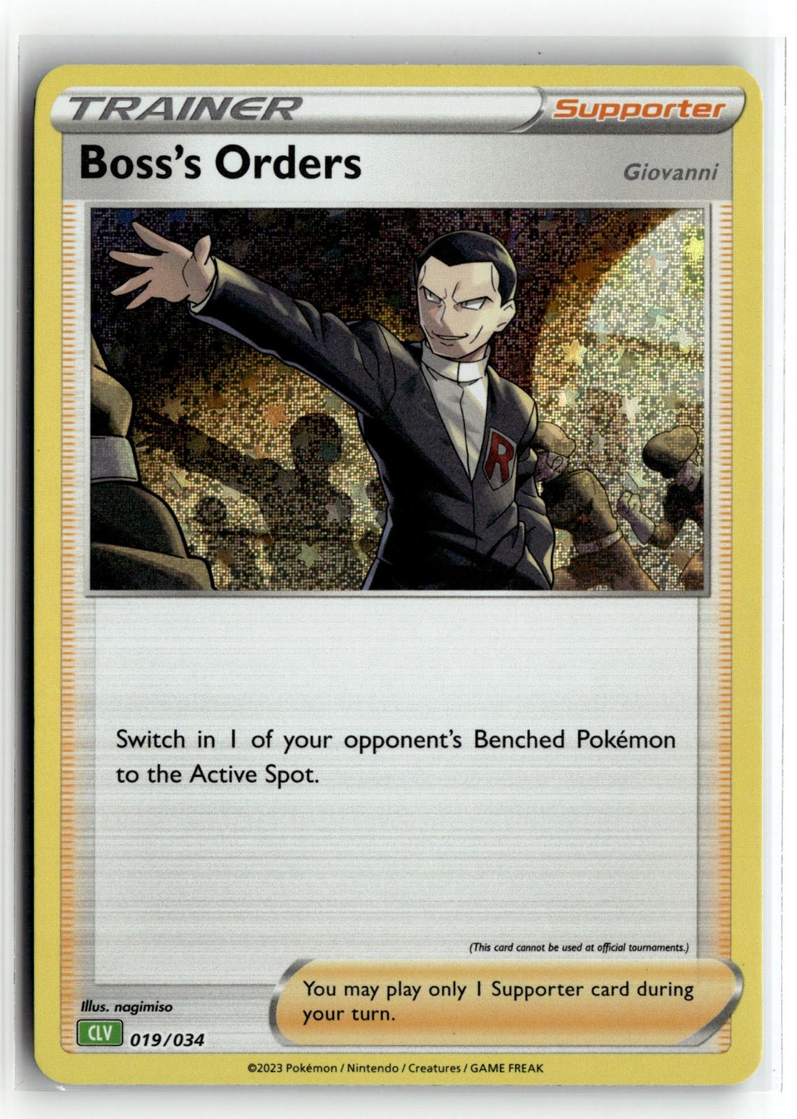 Pokemon tcg Trading Card Game Classic #019/034 Boss's Orders [Giovanni] (CLV)