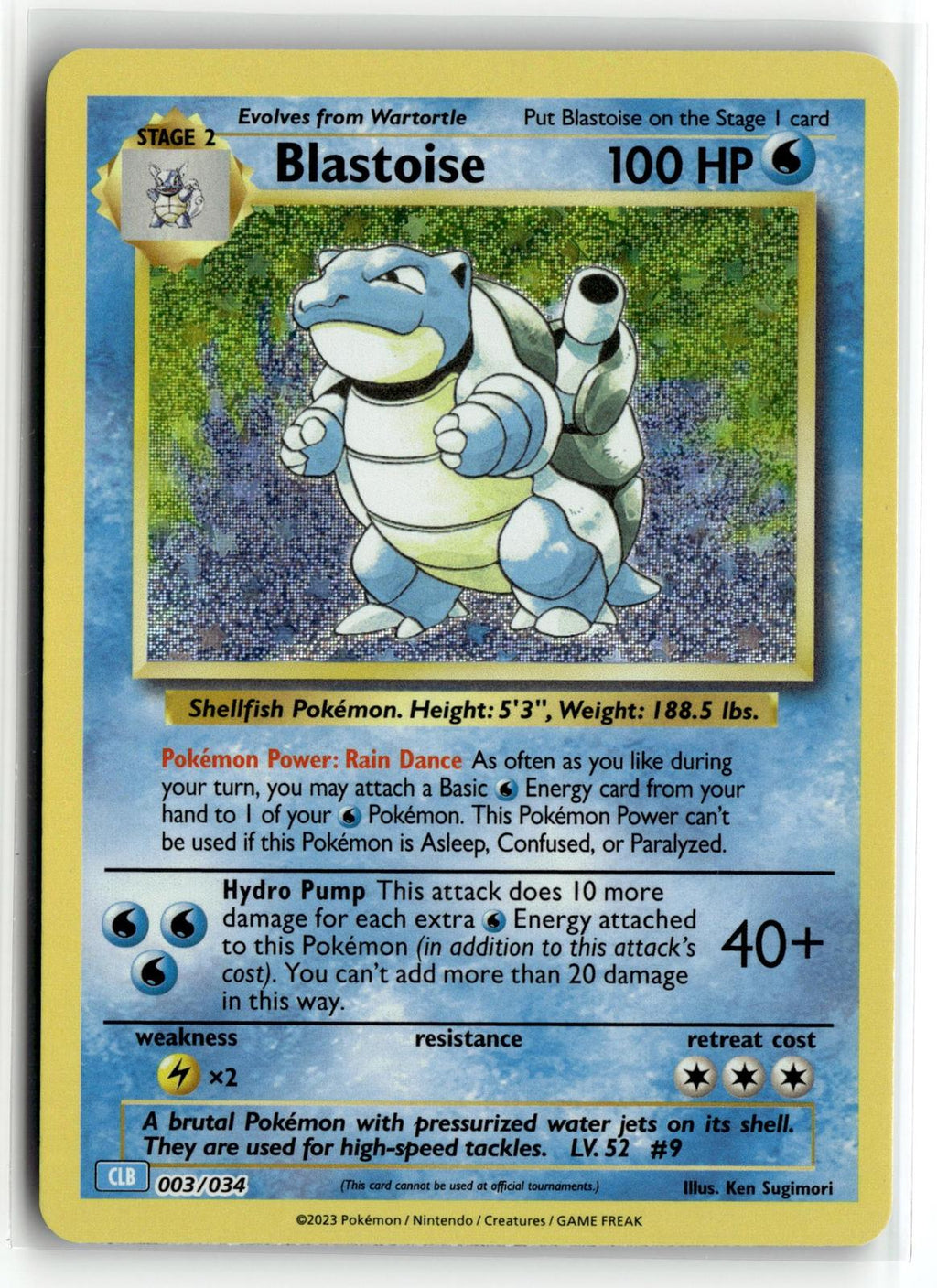Pokemon tcg Trading Card Game Classic #003/034 Blastoise